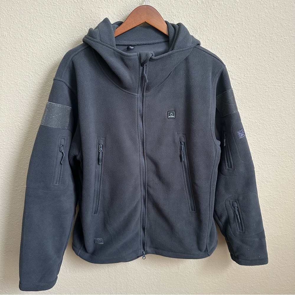 Dewbu Men’s Heavyweight Fleece Heated Jacket